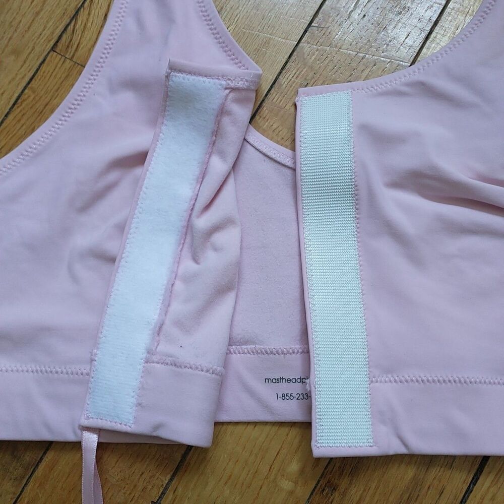 Masthead Surgical Bra L Elizabeth Pink Style 042 Front Closure Adjustable - Picture 3 of 9